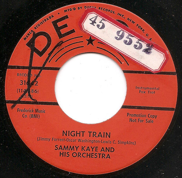 Sammy Kaye And His Orchestra : Night Train / A Bedtime Story (7", Single, Promo)