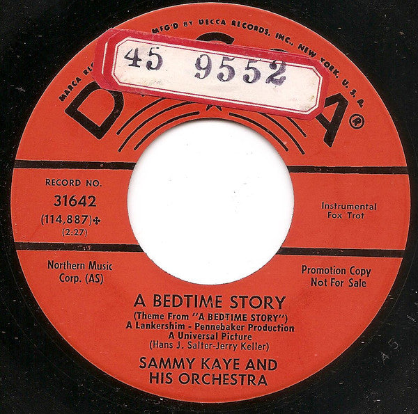 Sammy Kaye And His Orchestra : Night Train / A Bedtime Story (7", Single, Promo)