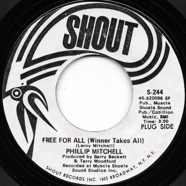 Phillip Mitchell : Free For All (Winner Takes All) (7", Single, Promo, RE, Styrene, Unofficial)