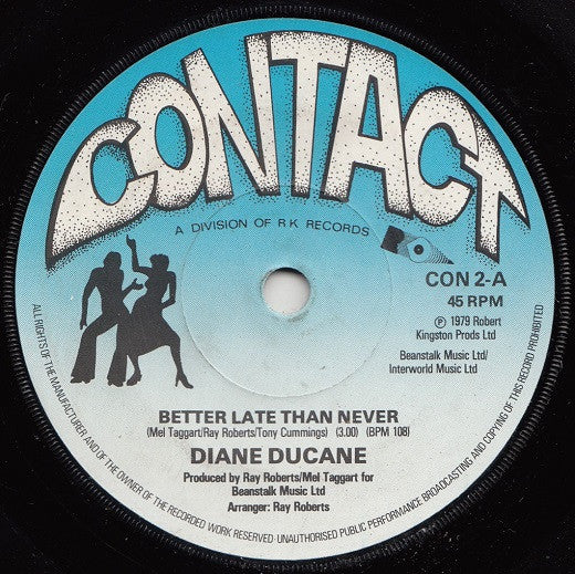 Diane Ducane : Better Late Than Never (7")