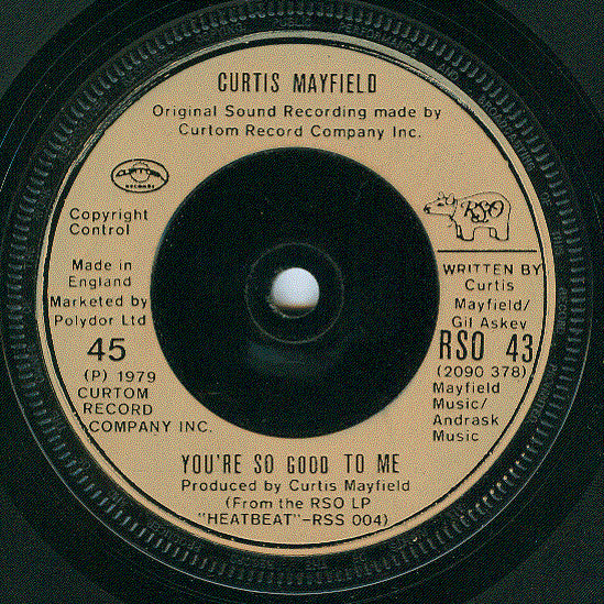 Curtis Mayfield And Linda Clifford : Between You Baby And Me (7", Single)