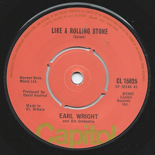 Earl Wright And His Orchestra* : Thumb A Ride (7")