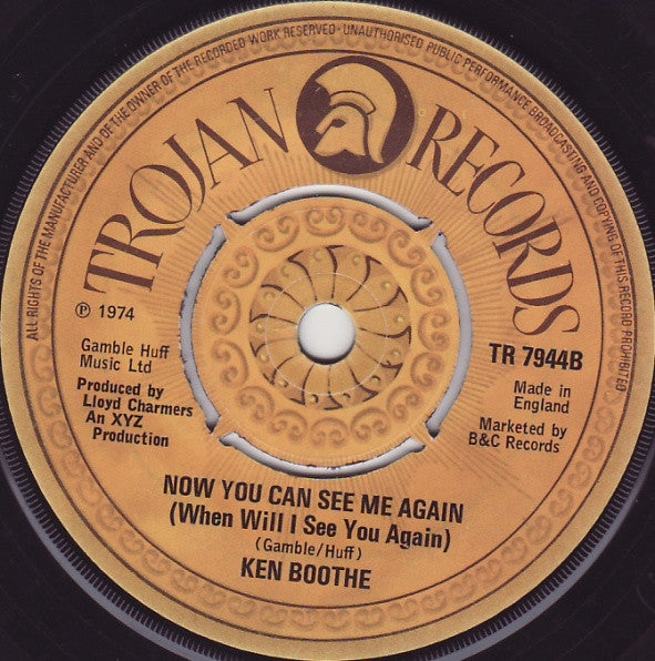 Ken Boothe : Crying Over You (7", Single, 4-P)