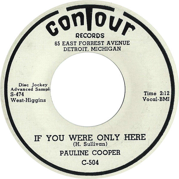 Pauline Cooper : Life Without You / If You Were Only Here (7", Advance, Promo)