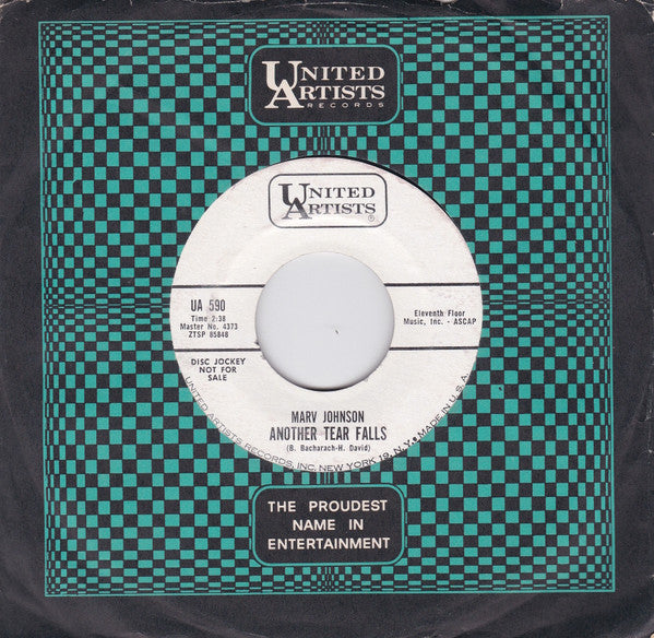 Marv Johnson : Another Tear Falls / He's Got The Whole World In His Hands (7", Promo)
